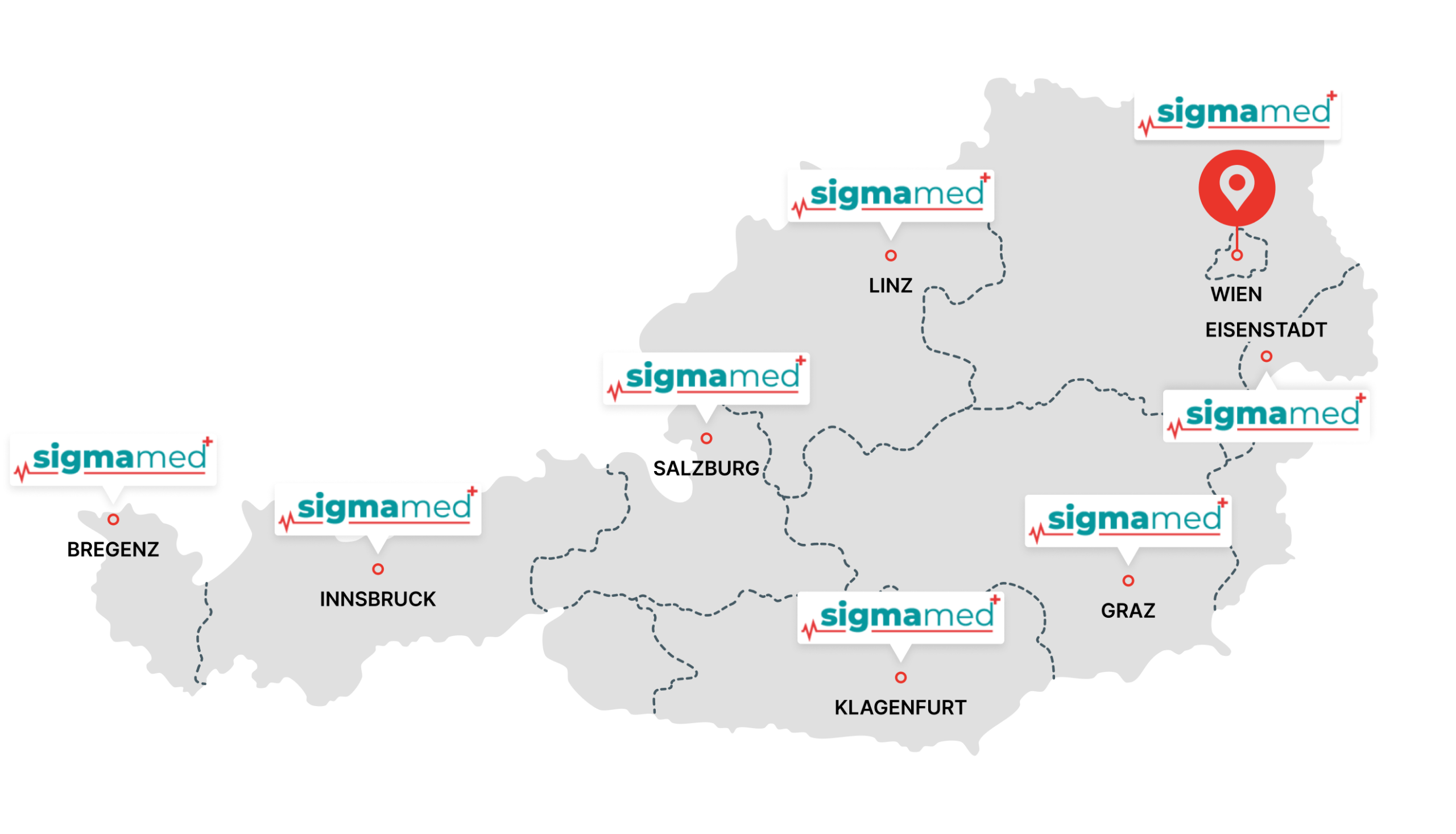 sigmamed steht Ihnen in ganz Österreich zur Verfügung